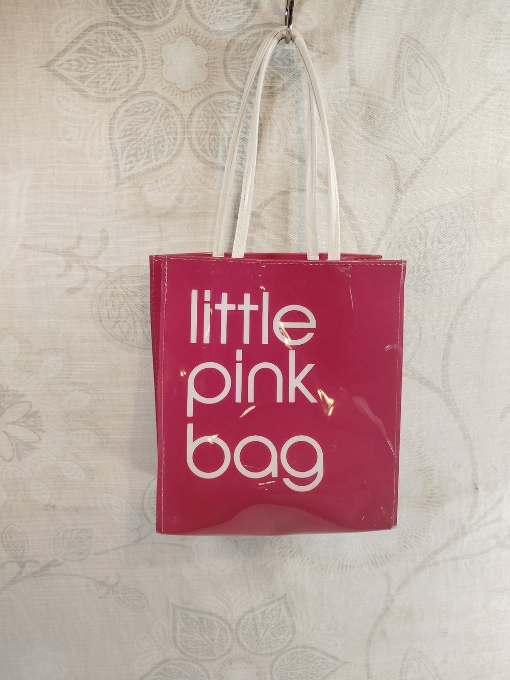 Bloomingdale's Little Pink Bag - Hot Pink with White Handles